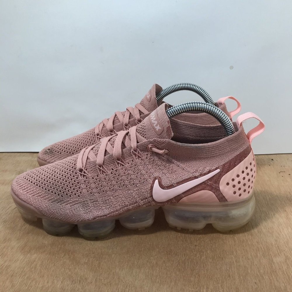 Nike Vapormax Flyknit 2 Women Size 8 Rust Pink Tint Storm Gold 942843-600